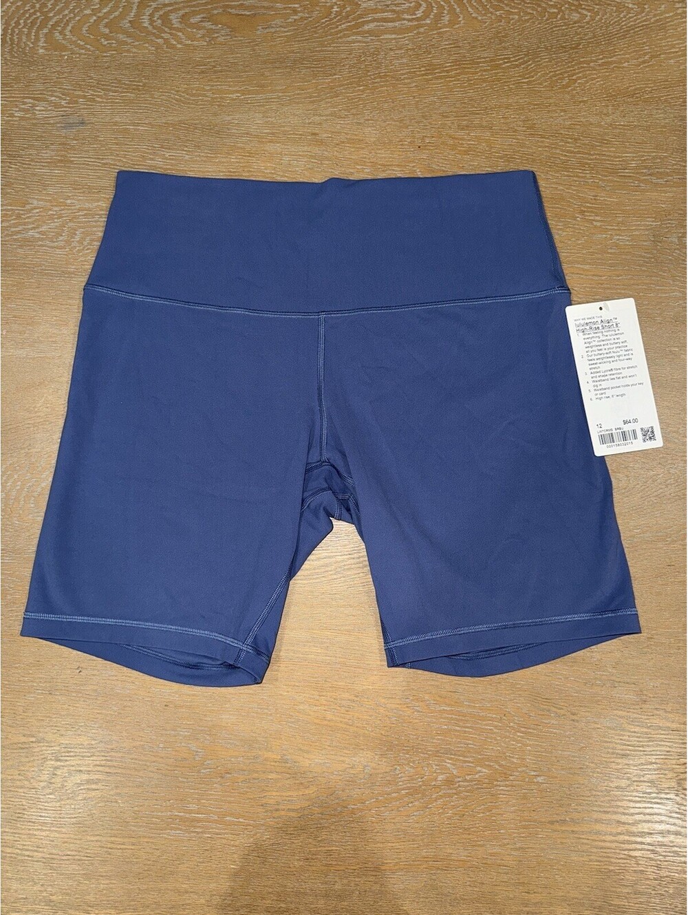 Lululemon Align High-Rise Short 8" SIZE 12 Brilliant Blue NWT